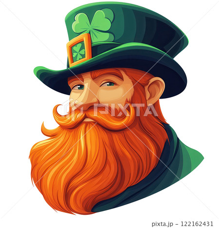 Bright Orange Leprechaun Beard Icon for St Patrick s Day Bright Orange Leprechaun Beard Icon for St Patrick s Day 122162431