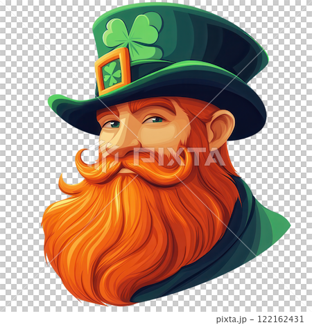 Bright Orange Leprechaun Beard Icon for St Patrick s Day Bright Orange Leprechaun Beard Icon for St Patrick s Day 122162431