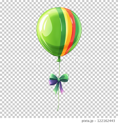 Colorful Balloon with Rainbow Ribbon Floating Decorative Backdrop Colorful Balloon with Rainbow Ribbon Floating Decorative Backdrop 122162443