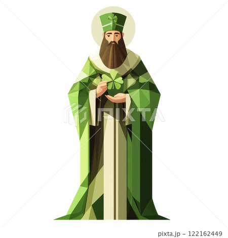 Minimalist St Patrick s Day Character with Clean Lines and Geometric Design Minimalist St Patrick s Day Character with Clean Lines and Geometric Design 122162449