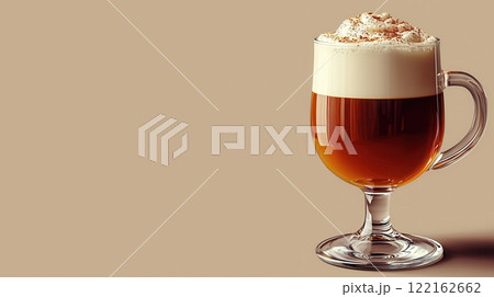 Elegant Flat Irish Coffee with Modern Style Presentation 122162662