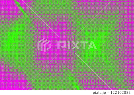 Pixel background with bitmap pattern. Retro game dotted gradient effect. Vector dither gradation. Abstract glitch digital noise. Grainy pink and green halftone vintage wallpaper 122162882