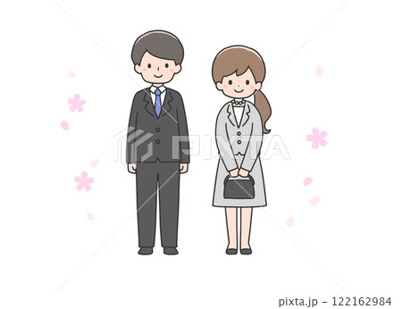 スーツ姿の男性と女性 スーツ姿の男性と女性 122162984