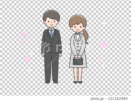 Men and women in suits 122162984