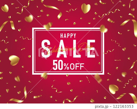 バレンタイン セール 50%OFF チラシ バナー ポスター 広告 バレンタイン セール 50%OFF チラシ バナー ポスター 広告 122163353