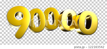 Golden number 90000 3D illustration Golden number 90000 3D illustration 122163542
