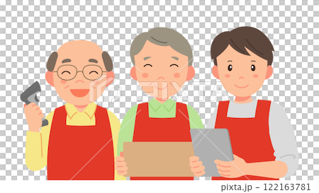 在配送中心工作的笑容男士 在配送中心工作的笑容男士 122163781