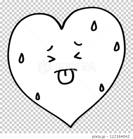 汗をかいているハート 汗をかいているハート 122164042