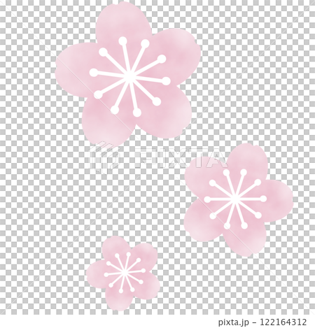 柔和的粉紅色櫻花帶有一絲藍色的插圖 122164312