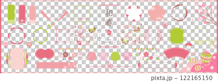 春季日式素材/框架套組 無樣本人物 122165150