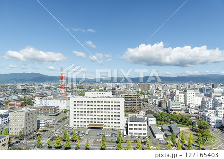 佐賀県佐賀市　佐賀県庁展望台から見る佐賀市の街並み（北方面） 122165403