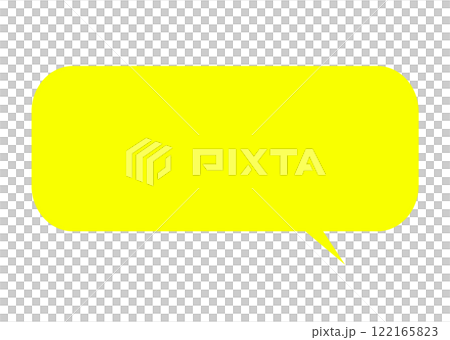 Yellow horizontal speech bubble 122165823