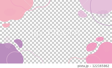 抽象的　紫　ピンク　フレーム　シェイプ 122165862