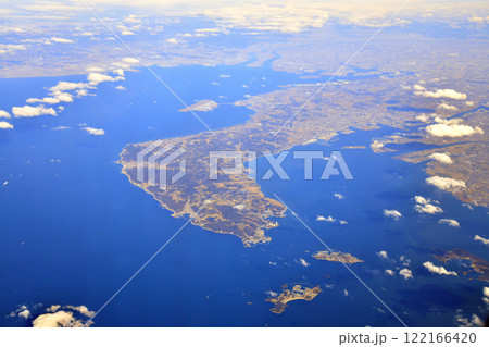 中部国際空港、知多半島周辺を望む(愛知県)【2023.2】 122166420