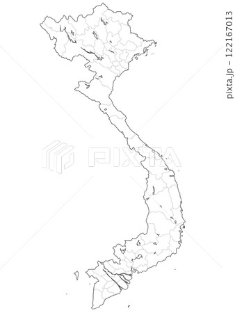 白地図　ベトナム 122167013