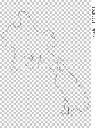 Blank map of Laos 122167014