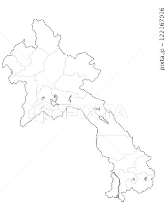 白地図 ラオス 白地図 ラオス 122167016
