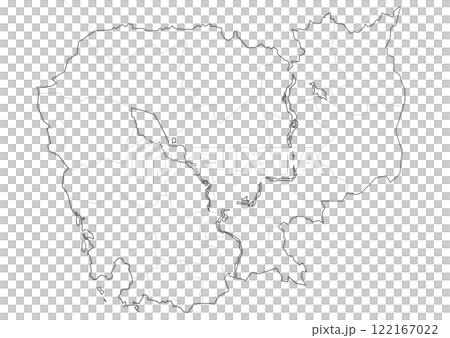 白地図 カンボジア 白地図 カンボジア 122167022