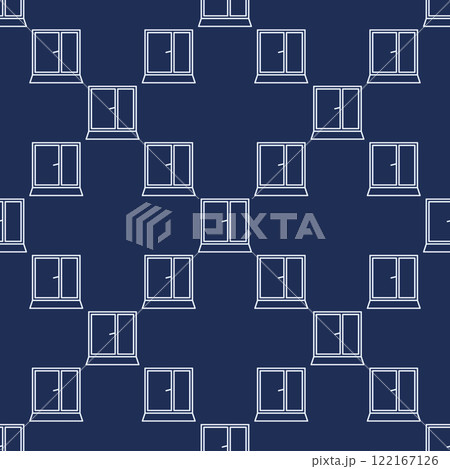 Opened Glass Frame vector Window seamless...のイラスト素材 [122167126] - PIXTA