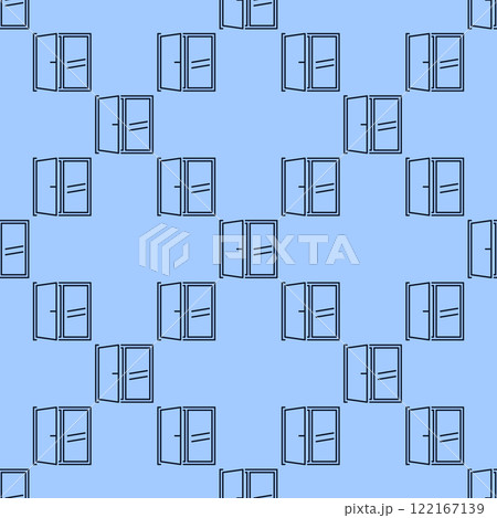 Vector Apartment Window linear seamless patternのイラスト素材 [122167139] - PIXTA