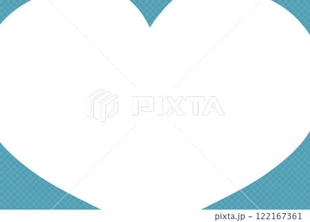 青いハートのシンプルな背景 122167361