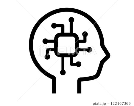 AI・人工知能のアイコン（頭脳マーク） 122167369