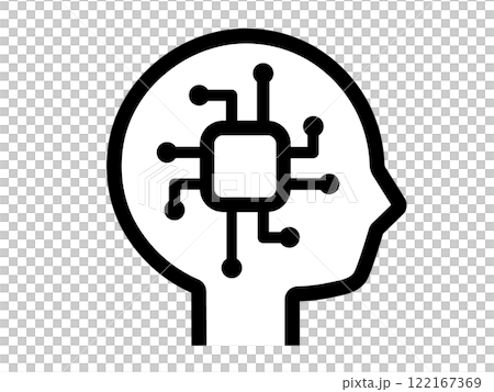 AI・人工知能のアイコン（頭脳マーク） 122167369