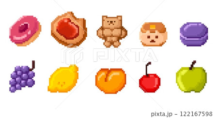 Pixel art food set 122167598
