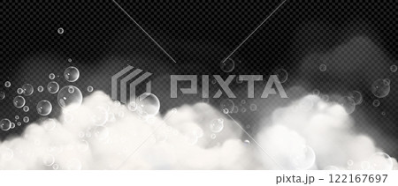 Soap foam composition with floating bubbles 122167697