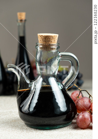 Natural Balsamic Vinegar In Glass Cruet With Cork Natural Balsamic Vinegar In Glass Cruet With Cork 122168230