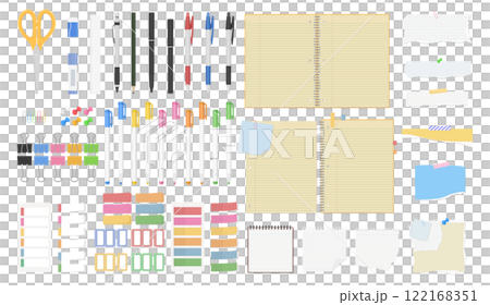 文具組、橫格筆記本、便條紙、筆、書寫用具 122168351