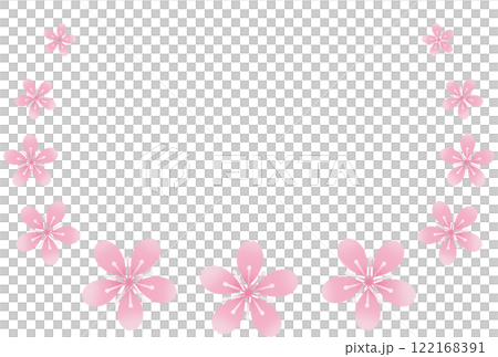 Bluish pink cherry blossom frame 122168391