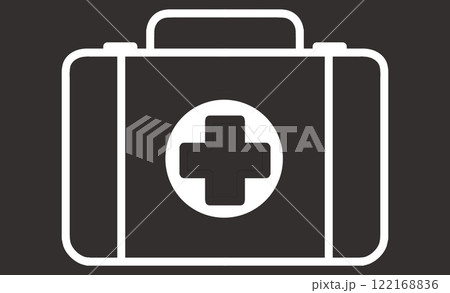 救急箱の防災用アイコンイラスト 122168836