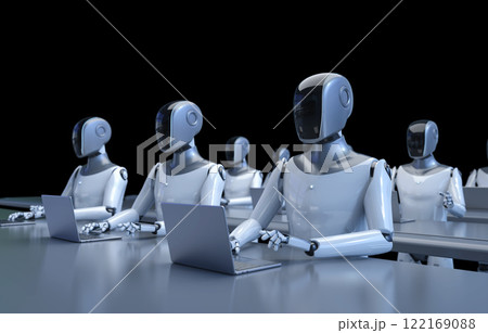 Automation worker concept with ai assistant robot working Automation worker concept with ai assistant robot working 122169088