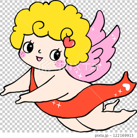 Retro Valentine Cupid characterのイラスト素材 [122169913] - PIXTA