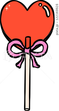 Retro Valentine Heart Candy Hand Drawn Retro Valentine Heart Candy Hand Drawn 122169928