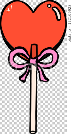 Retro Valentine Heart Candy Hand Drawn Retro Valentine Heart Candy Hand Drawn 122169928