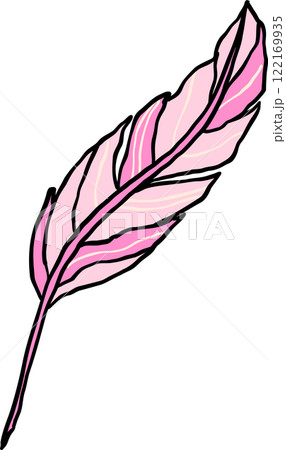 Retro Valentine ink Quill Pen Hand Drawn 122169935