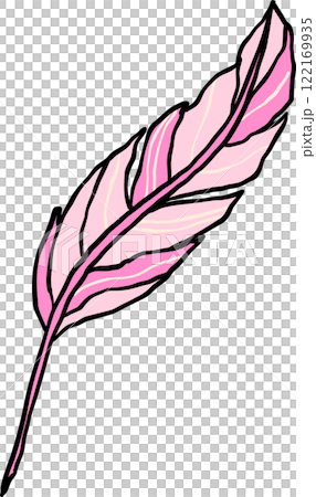 Retro Valentine ink Quill Pen Hand Drawn 122169935