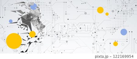 Human profile like an abstract artificial intelligence 122169954