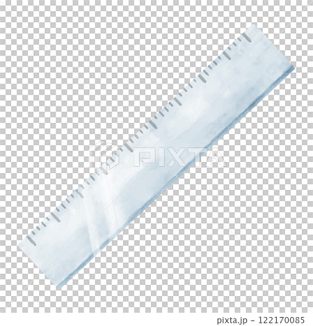 水彩で描いた透明感のある定規 水彩で描いた透明感のある定規 122170085