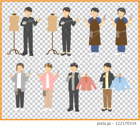Occupations Multiple people illustration set 122170334