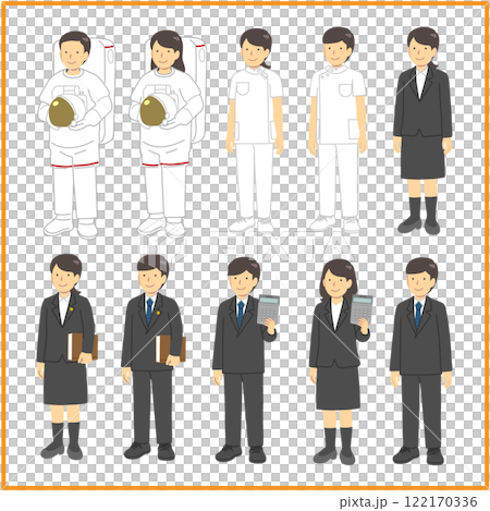 職業　複数人イラストセット 122170336