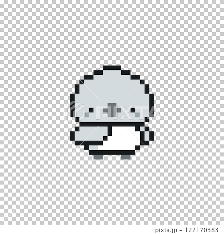 モノクロ小鳥のドット絵 122170383