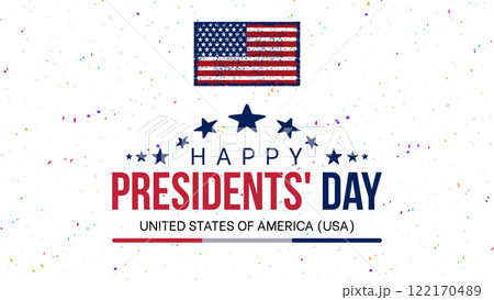 Happy Presidents Day card, Background, poster Vector illustration. 122170489
