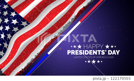 Happy Presidents Day card, Background, poster Vector illustration. 122170503