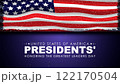Happy Presidents Day card, Background, poster Vector illustration. 122170504