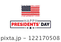 Happy Presidents Day card, Background, poster Vector illustration. 122170508
