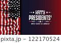 Happy Presidents Day card, Background, poster Vector illustration. 122170524