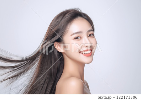 ロングヘアの美人女性「AI生成画像」 122171506